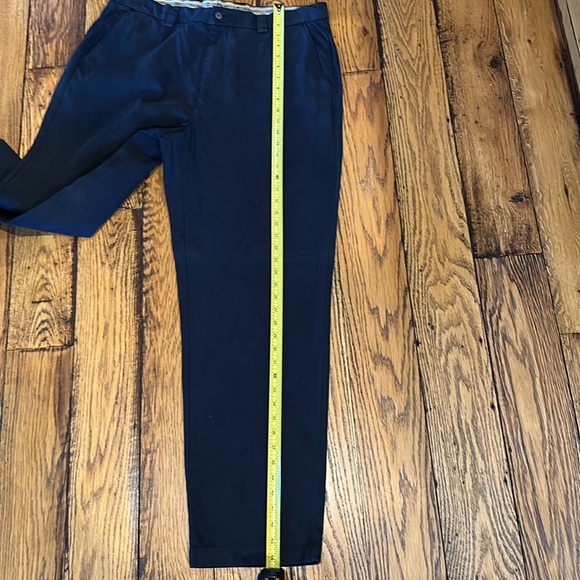 TOMMY BAHAMAS MENS BLACK SILK/COTTON BLEND FLAT FRONT CHINOS - Picture 7 of 9